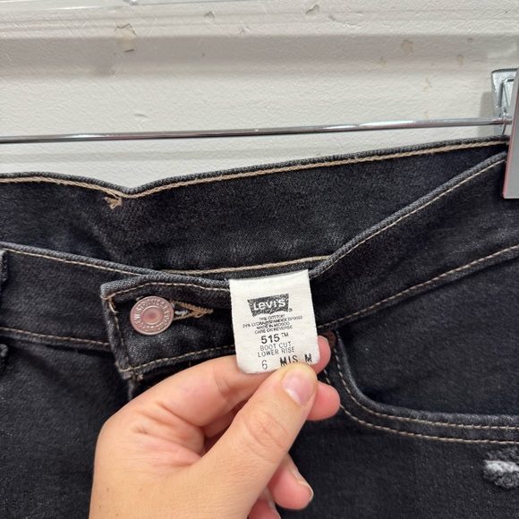 Vintage Levi’s Cutoff 515 Shorts Washed Black Cotton Lower Rise - Picture 4 of 6